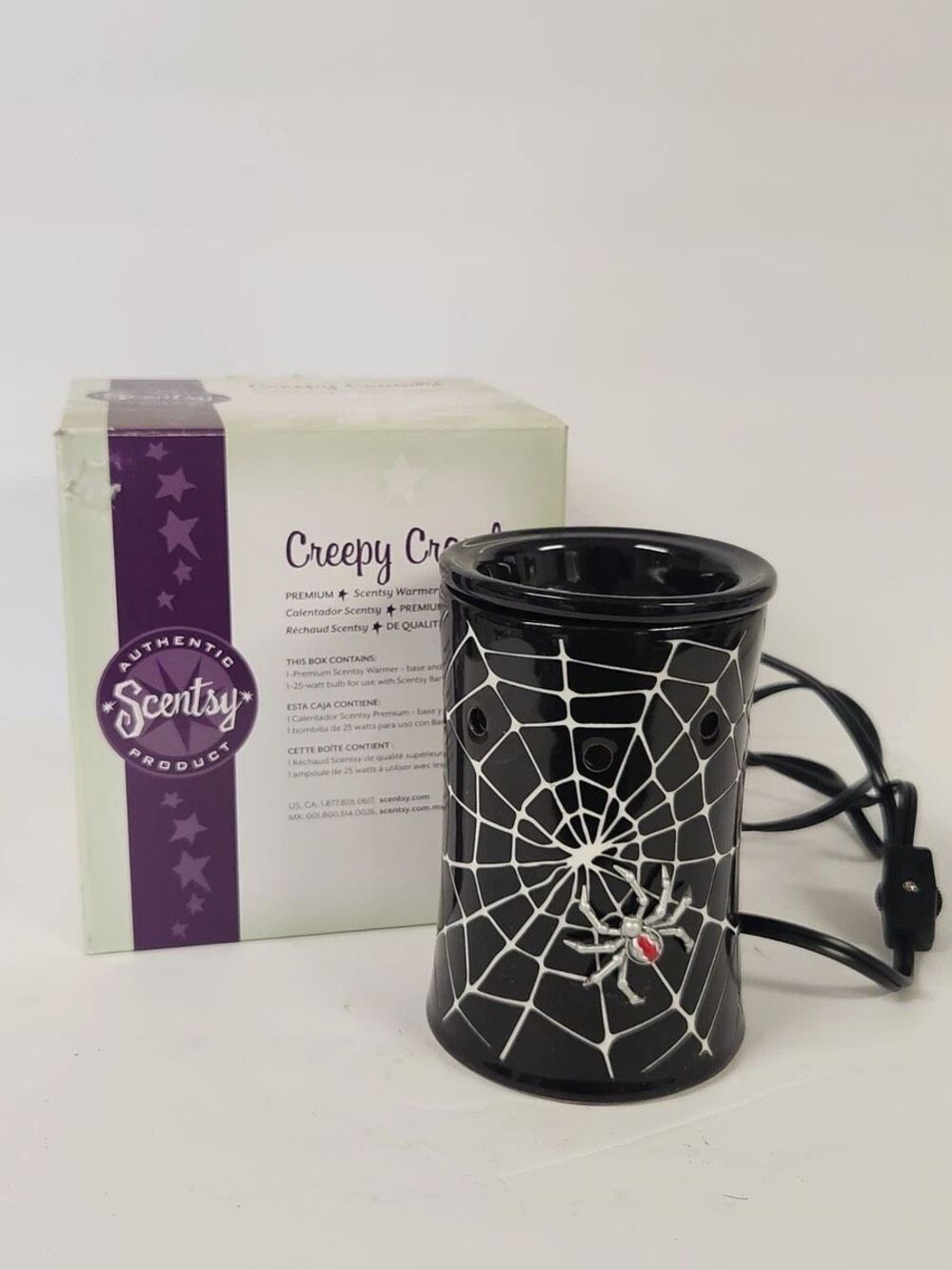 Scentsy Creepy Crawly Premium Halloween Wax Warmer Spider Web Retired